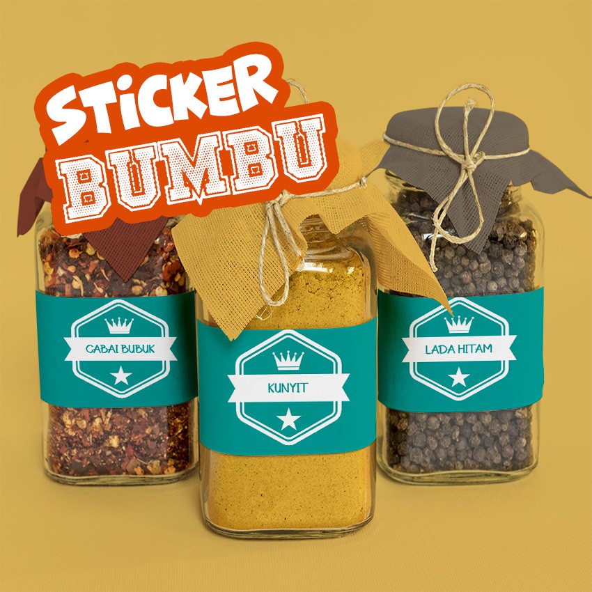 

Sticker bumbu dapur | stiker bumbu | stiker garam | sticker 012