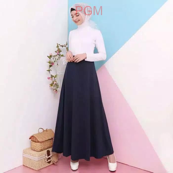 TERLARIS !!! ROK PANJANG JUMBO SPANDEK JERSEY WANITA TERMURAH /  ROK PANJANG UNTUK BB 65-80 KG BAHAN PREMIUM MURAH BISA COD &amp; SAMEDAY//PGM