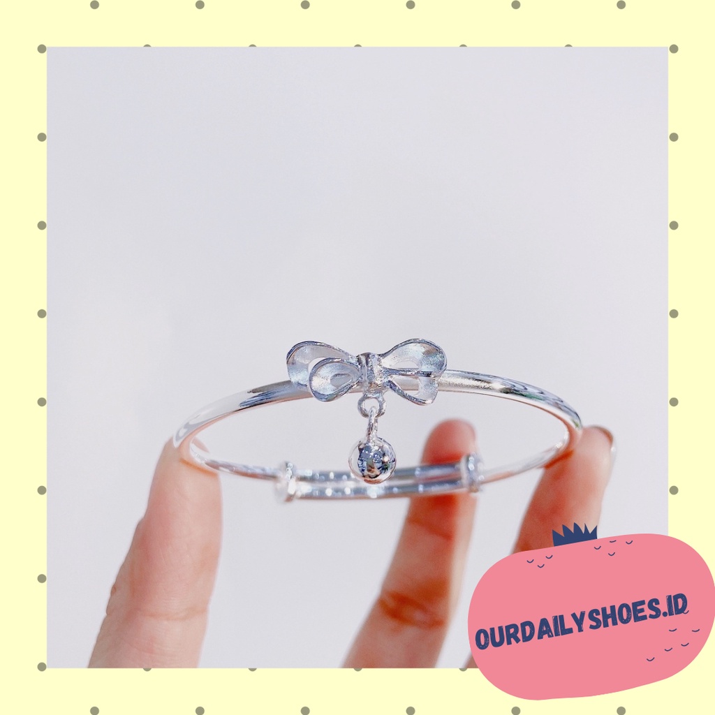 ★ODS★K39 GELANG TANGAN WANITA PITA HIAS LONCENG