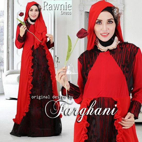 Gamis & Pashmina RAWNIE By FARGHANI Original Branded
