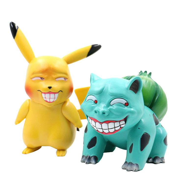 Mainan Action Figure Pokemon Pikachu Charmander Squirtle Genggui Bulbasaur Bahan PVC