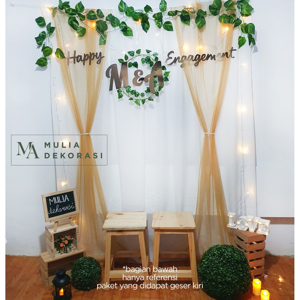 Dekorasi Lamaran Backdrop Nikahan PhotoBooth DIY Akad Nikah Aqiqah Khitan Paket Mulia A &amp; B