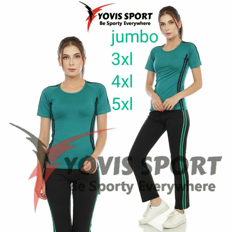 Setelan baju Senam wanita jumbo / Setelan baju olahraga wanita jumbo / set  baju Senam wanita jumbo 