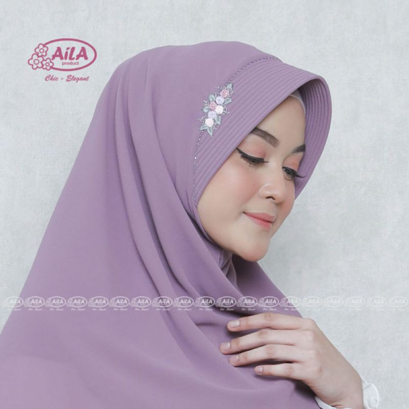 RHEA SYAR'I ORIGINAL SEGITIGA INSTANT SYARI BY AILA HIJAB INSTANT PREMIUM HANDMADE UKURAN BESAR