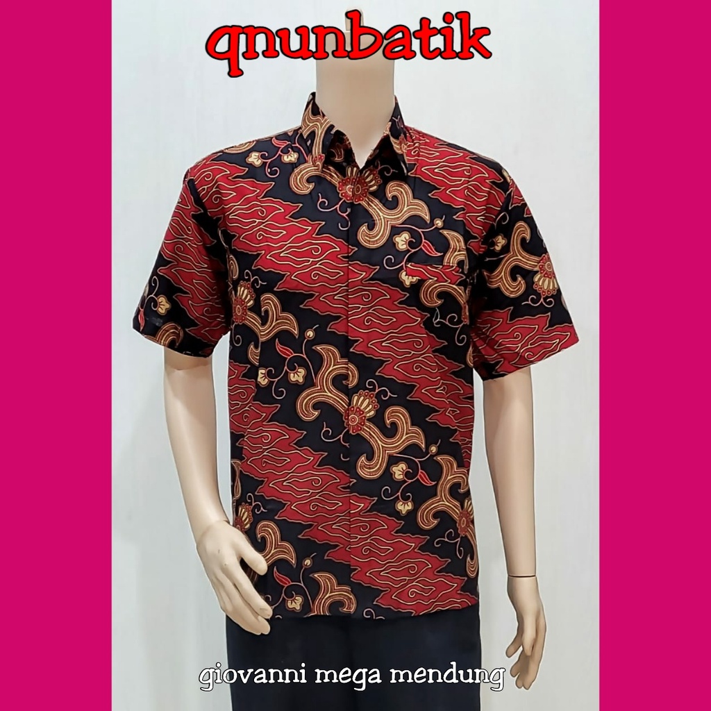 QNUNBATIK KEMEJA BATIK PRIA GIOVANNI MEGA MENDUNG