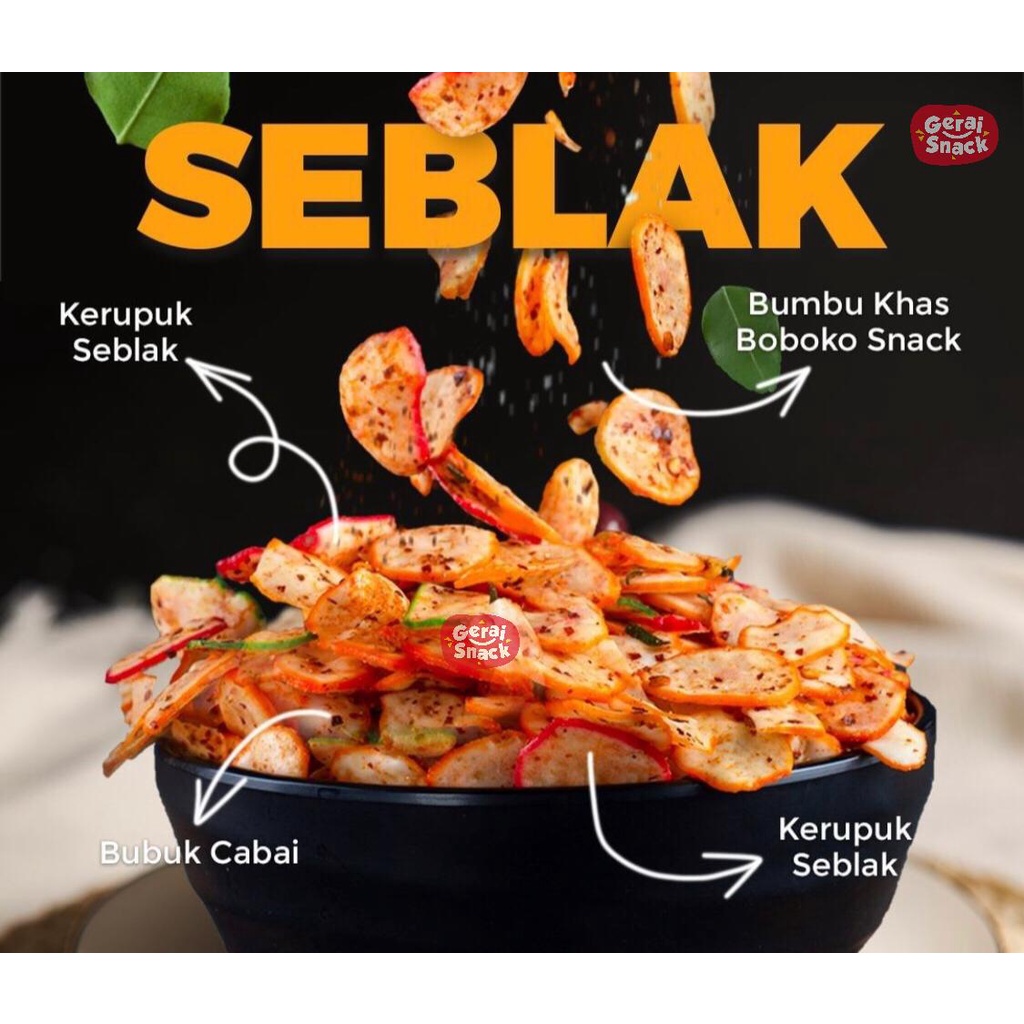 Seblak Kering Bantat Boboko Pedas Daun Jeruk Level 13 (125g) - Level 20 (200g)