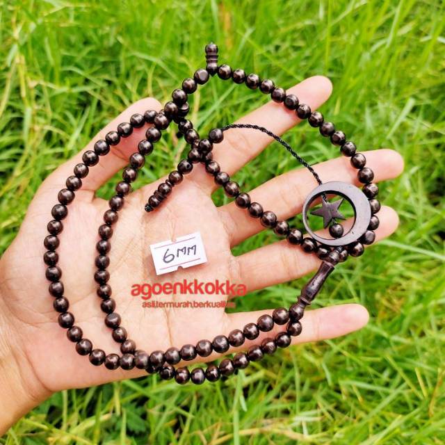 Tasbih kokka  kaukah bulat bintang 6mm hitam Shopee Indonesia