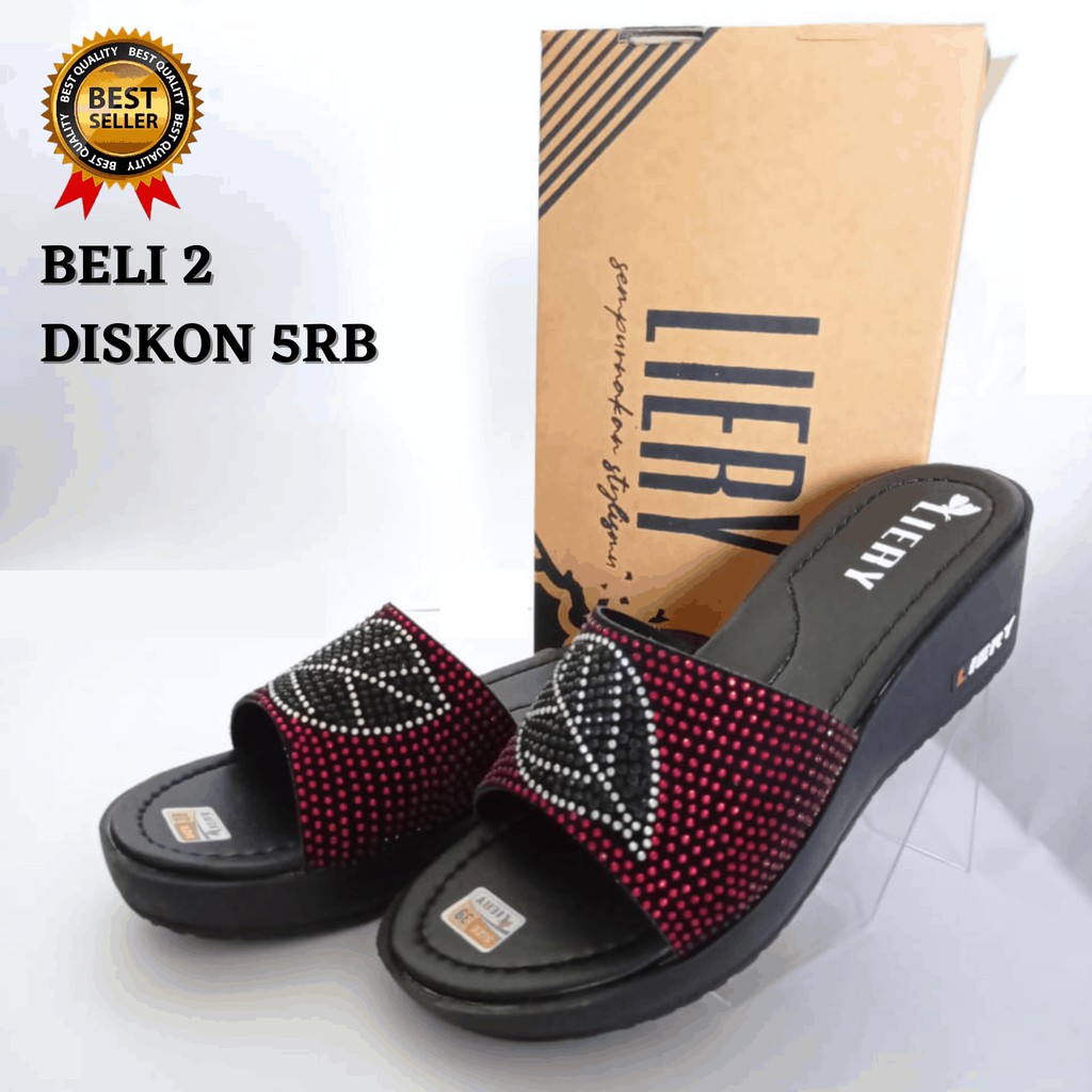 SANDAL WANITA WEDGES CALBI HAK 5CM MODEL TERBARU-2