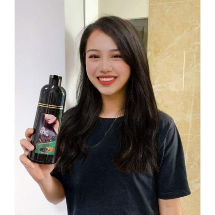 Sin Hair Shampoo Jepang Original Pewarna Rambut Herbal Penghitam Uban - Hitam