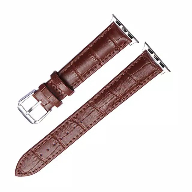 Strap GENUINE LEATHER Kulit Untuk for APPLE WATCH 38MM 40MM 42MM 44MM 41mm 45mm Ultra tali jam iwatch series 1 2 3 4 5 6 7 8 SE