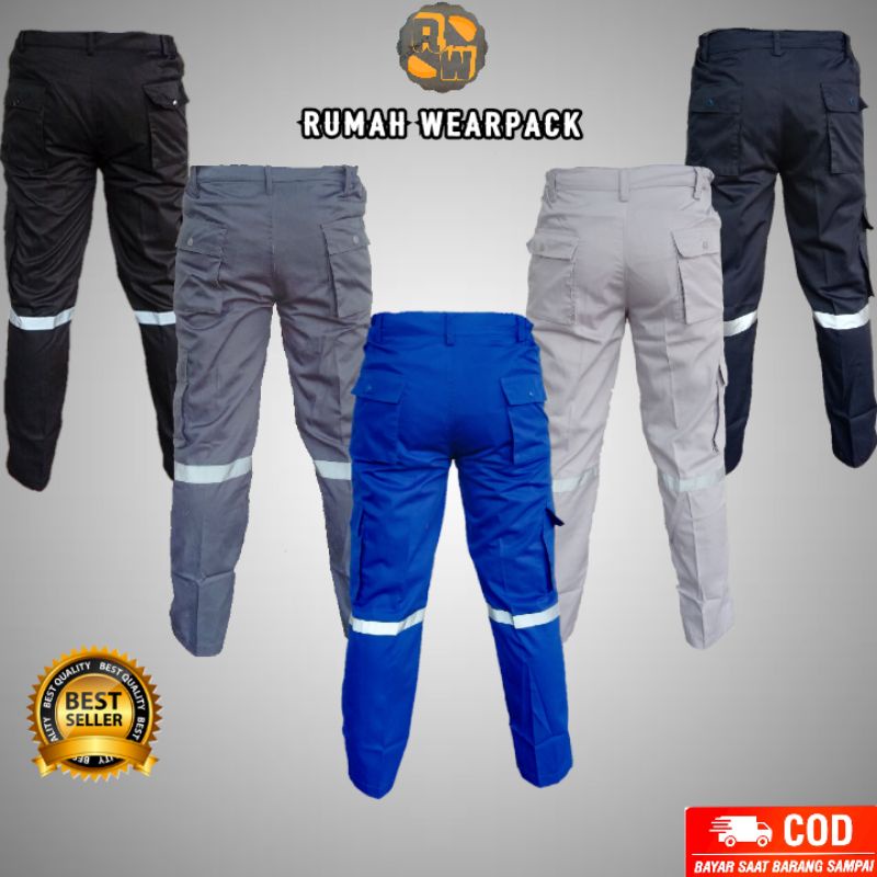 Celana Kerja/ Celana Proyek warna Abu Muda, Biru Benhur, Navy, Hitam, Abu Tua