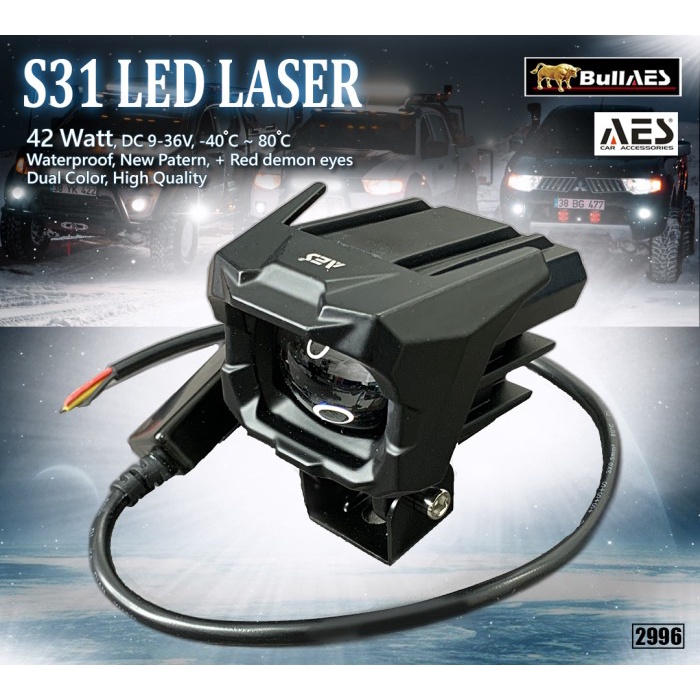 Laser Lampu Tembak S31 Led Laser Devil Eye Sorot hi loo beam SEPASANG