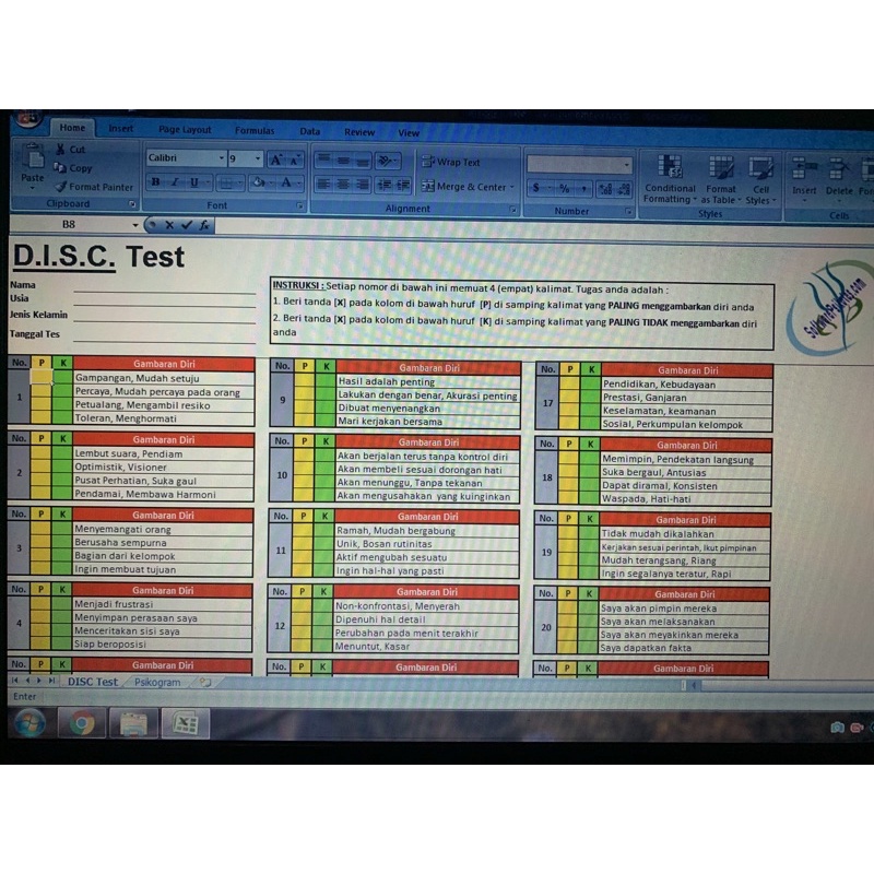 Sofware Psikotes DISC