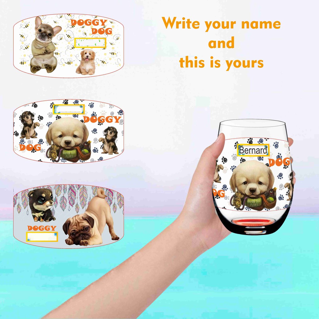 Sticker ANJING DOG Mug Gelas Botol