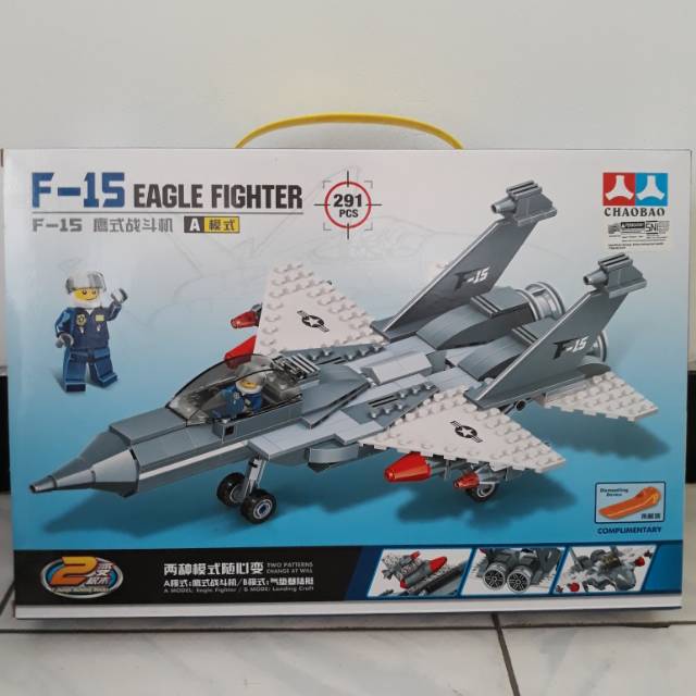  Lego  Brick 5379 Pesawat  Jet  Tempur Landing Craft 2 in 1 F 