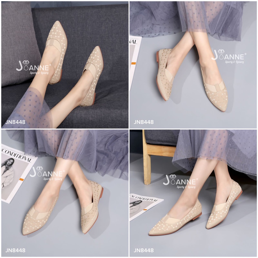 JOANNE Flat Loafers Kulit Shoes #JN8448 ORIGINAL