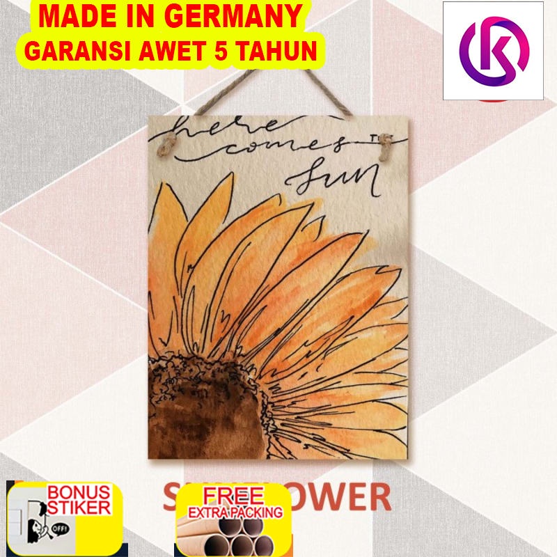 

Terlaris Hiasan Dinding - SUNFLOWER - Gantungan Pajangan Cafe/Rumah - Wall sign