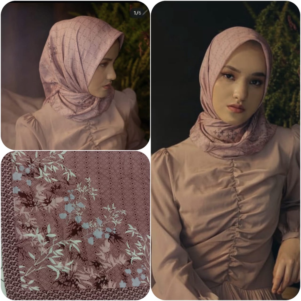 KERUDUNG SEGIEMPAT MOTIF KAYLA SCARF VOAL PRINTING HIJAB SEGI EMPAT LASERCUT SAFA HIJAB