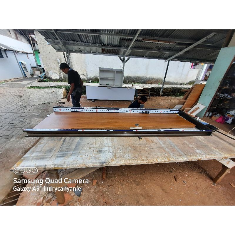 pintu hpl minimalis set kusen aluminium