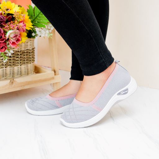 GSW - Sepatu Fashion Slip On Flyknit Import wanita Antislip Soft Canvas ( TP25 )