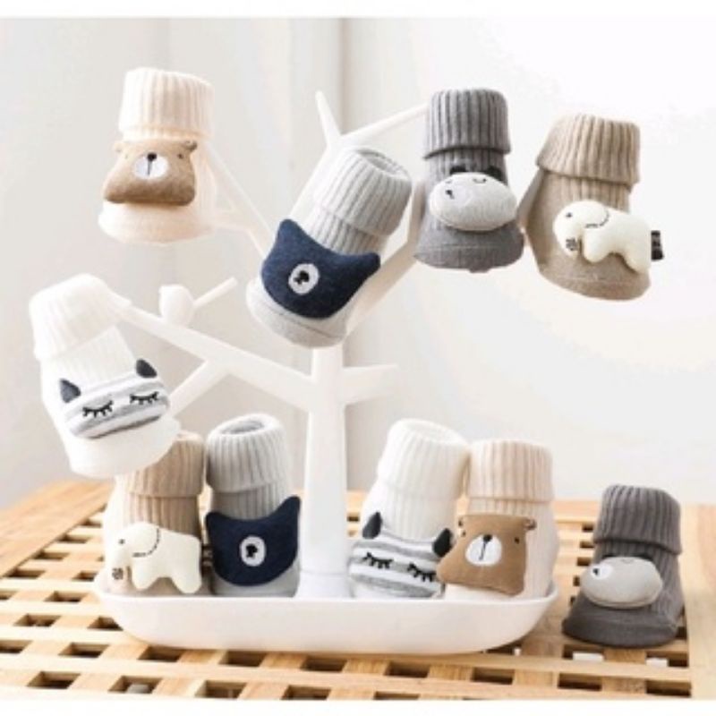 LeleonCare Baby Kaos Kaki Panjang Anti Slip - Leleon care Kaos Kaki Bayi Antislip - Leon Care Sock Premium Baby - LeoncareKaos Kaki Lucu Bayi