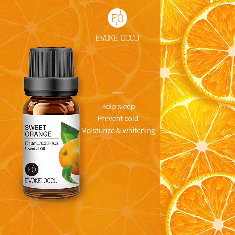 Evoke Occu - Sweet Orange 10ml Essential Oil Minyak Aroma Terapi Diffuser Humidifier Natural Relax Fresh Candle Soap Bath Aromatherapy
