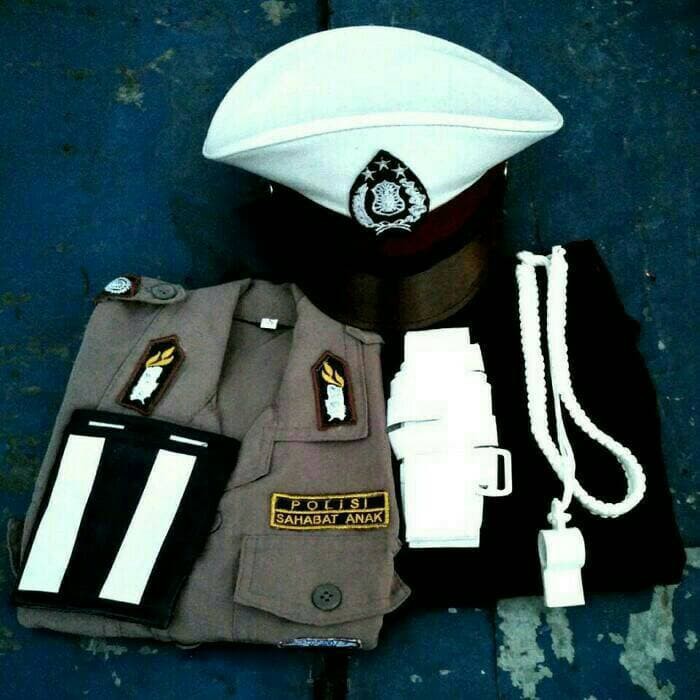 baju seragam polisi anak karnaval pocil polisi kecil |Kostum Profesi Anak