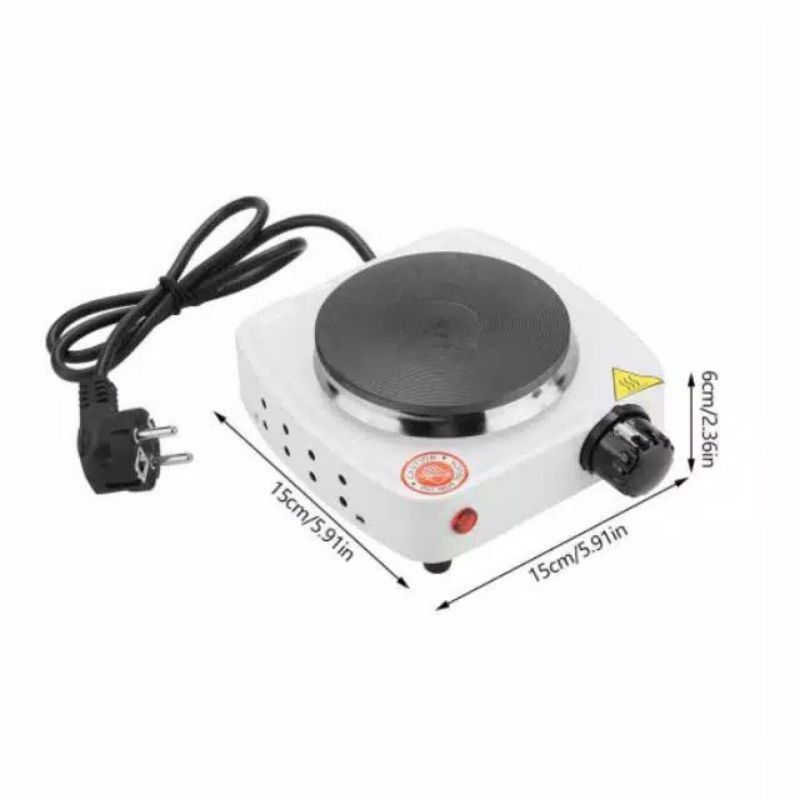 Kompor Elektrik Mini Pemanas Air Elektrik Hot Plate Stove Pot 500W