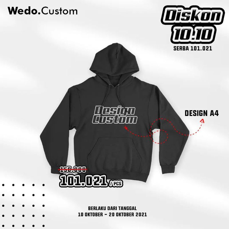 Custom Hoodie Pria/Wanita/Oversize/Zipper/Couple
