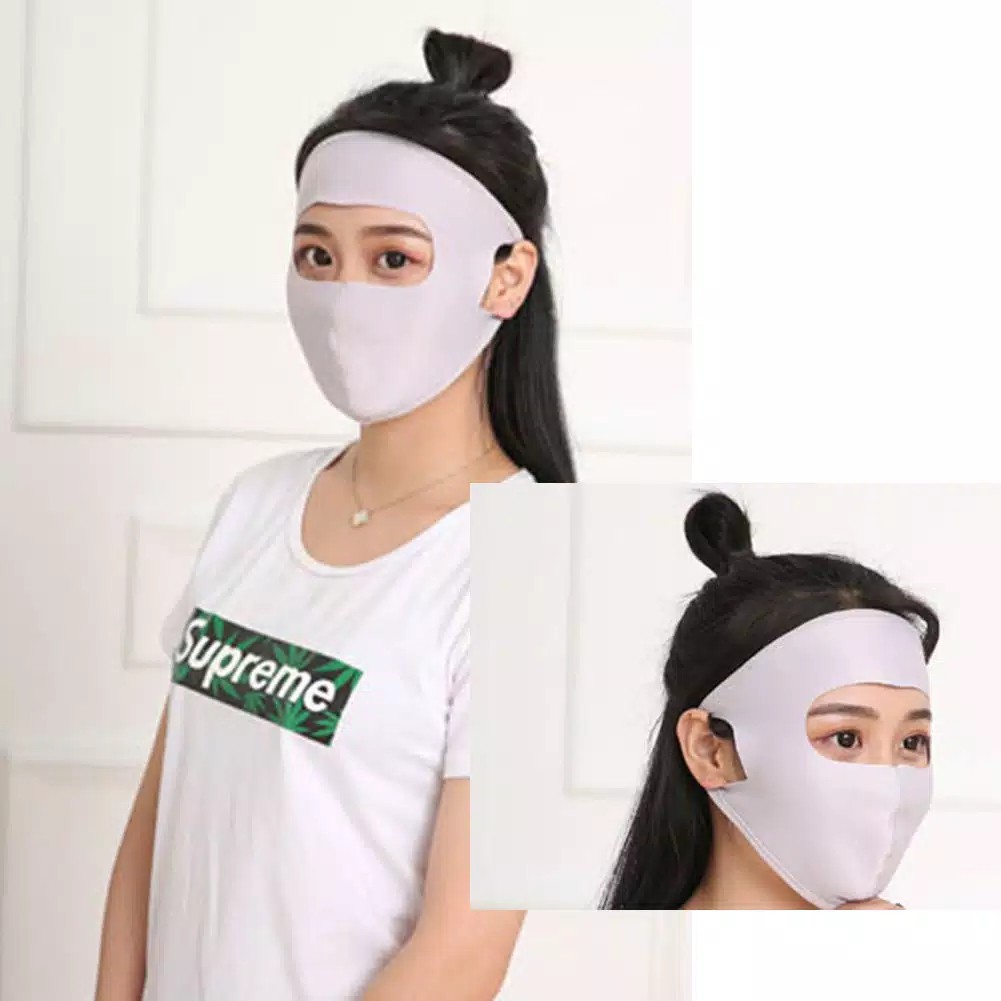 SO Masker pelindung wajah full anti debu polusi sepeda bahan anti UV sinar matahari