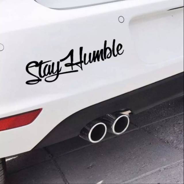Sticker kaca model stayhumble sticker mobil sticker keren stiker stayhumble