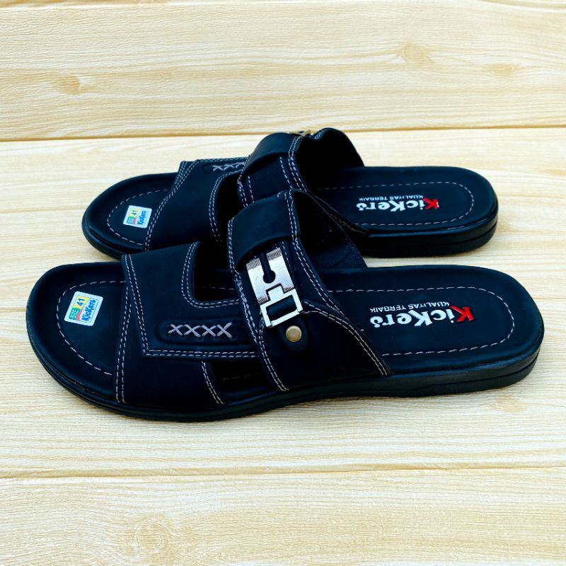 SANDAL PRIA SLOP KULIT KICKERS SF 02 SANDAL KULIT DEWASA