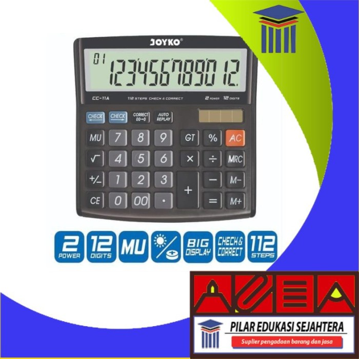 

CALCULATOR / KALKULATOR JOYKO CC-11 A 12 DIGIT MURAH