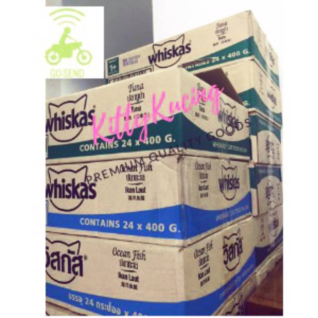 WHISKAS KALENG 400GR ISI 12PC Makanan Kucing