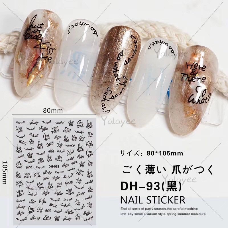 Nail sticker words japan nails / stiker nailart tulisan gaya jepang