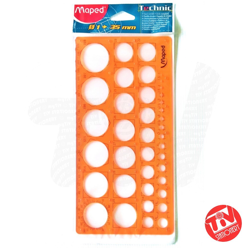 

Penggaris Bulat / Lingkaran MAPED Technic Circle Template (1-35 mm)