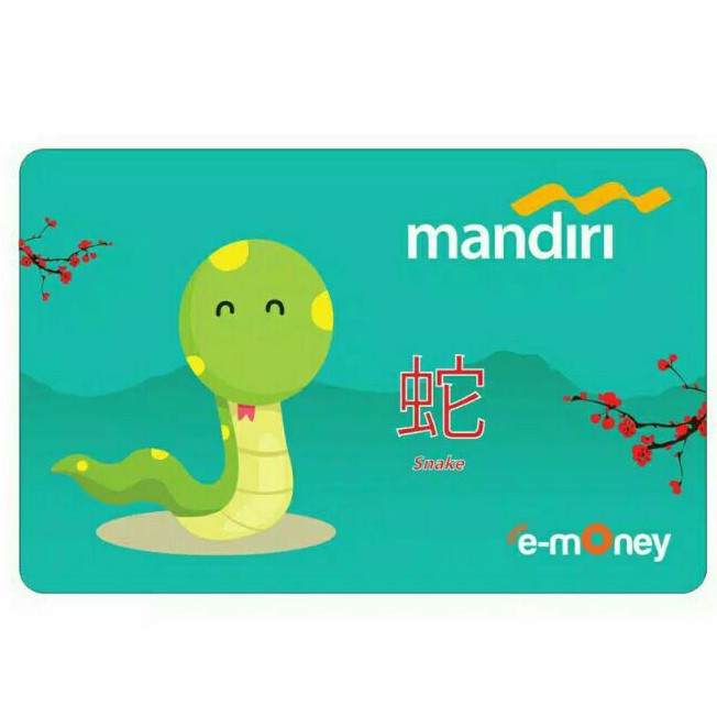 Kartu eMoney Mandiri eTOLL Shio 2020 - ULAR ORI /Like eTOLL Tapcash Flazz or Brizzi