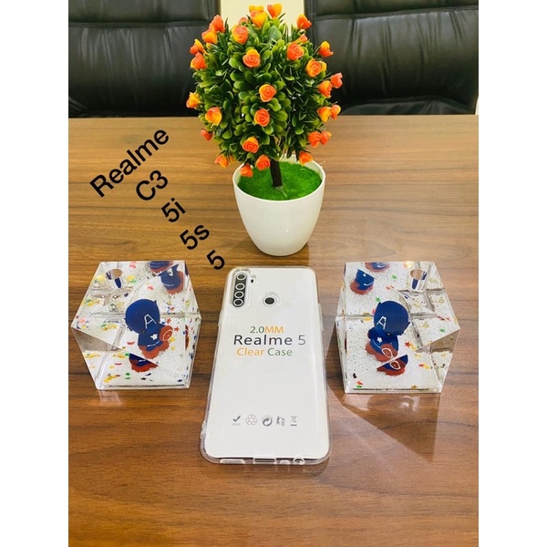 PROMO CLEAR CASE HD 2MM REALME C21Y C3 5 5S 5I SILIKON BENING ORIGINAL