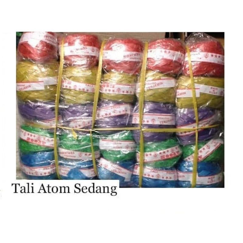 

Tali Atom Warna Warni / Tali Rafia Tanggung