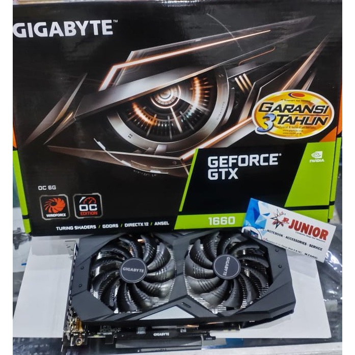 Jual VGA Gigabyte GeForce GTX 1660 OC 6G GV-N1660OC-6GD | Shopee Indonesia