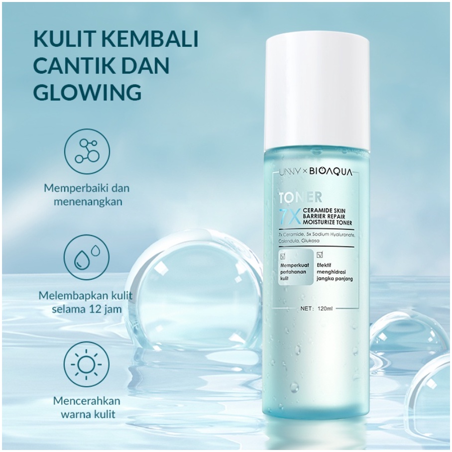 BIOAQUA 7X Ceramide Skin Barrier Repair Moisturizer Toner dan Lotion Semua Tipe Jenis Kulit