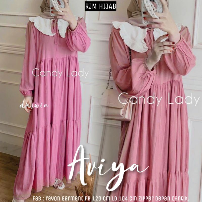 Ariya Gamis Rayon Jumbo Dress Fashion Wanita Murah