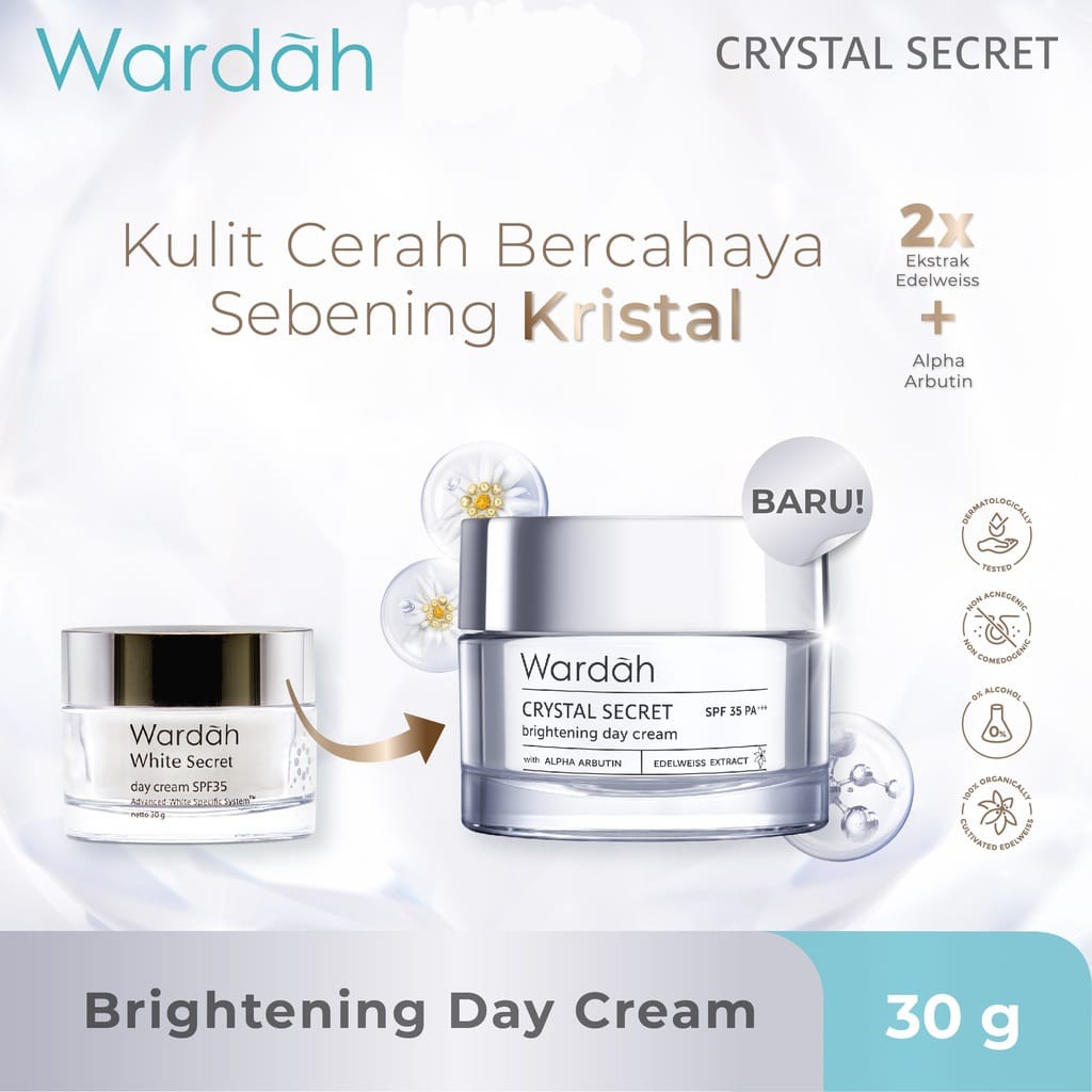 WARDAH Crystal Secret Brightening Day Cream SPF 35, PA++, 30 gr ( White Secret )