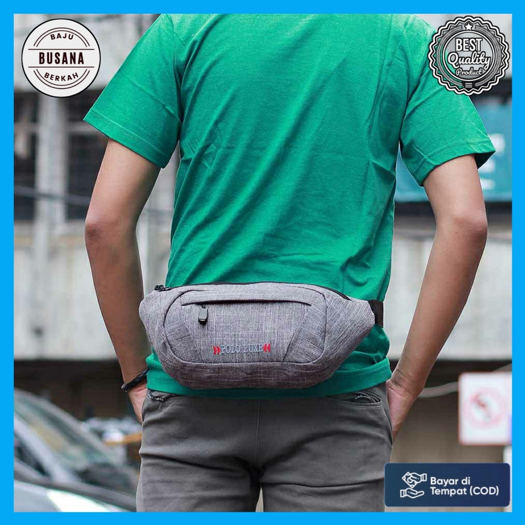 Tas Selempang Pinggang Pria Casual Distro Trendy HP Camera Keren