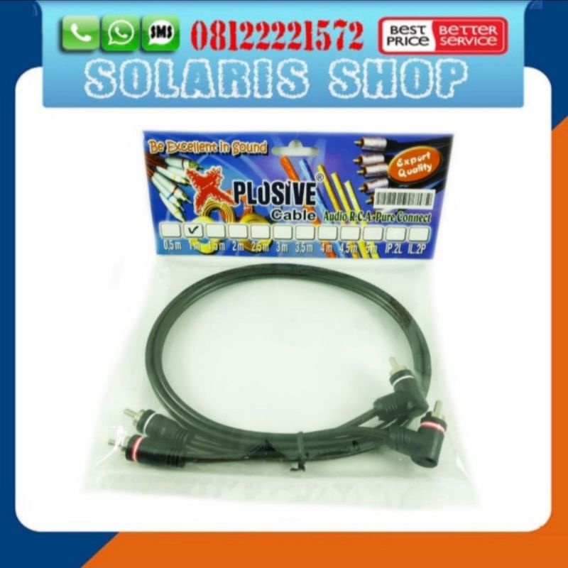 Kabel Audio Jack RCA to RCA 1 M/Kabel RCA Audio Mobil Premium Quality