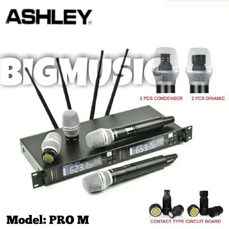 Mic Wireless Ashley PRO M Original Dynamic - Condenser