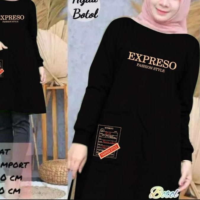 ► TUNIK WANITA TERBARU 2021 KEKINIAN / TUNIK KAOS PANJANG/TUNIK WANITA DEWASA ATASAN MOTIF EXPRESO/T