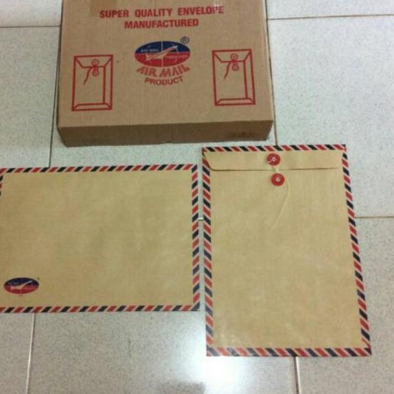 

Terjangkau - Amplop Coklat Folio Air Mail 310 Tali / Amplop Coklat Air Mail 310 F4