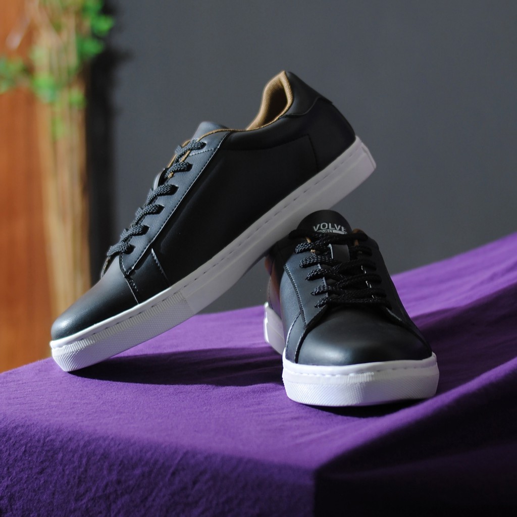 ROVER BLACK |FORIND x Volve| Sepatu Casual Sneakers Kasual Polos Ori Pria Cowok Lokal Footwear Jalan