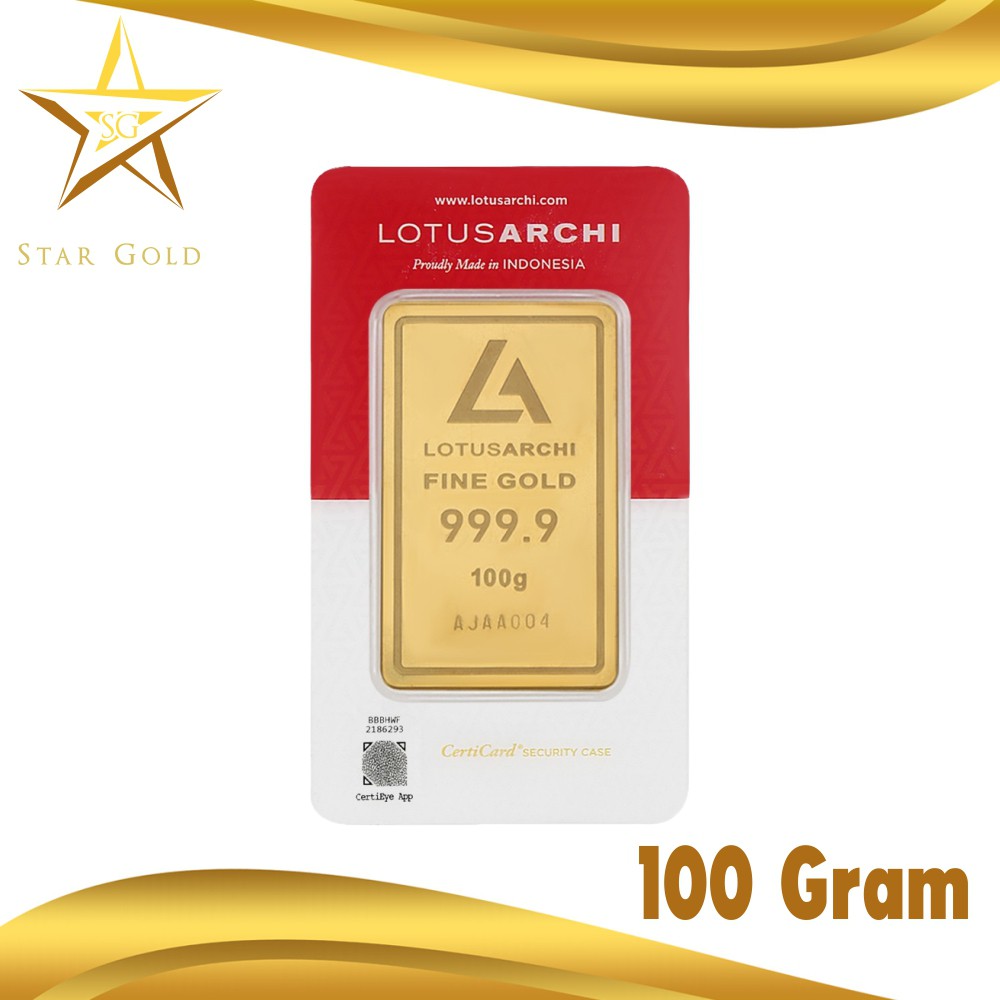Star Gold Logam Mulia Lotus Archi (LM) 100 Gram
